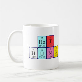 Hett hunk regelbundet bord namn mugg