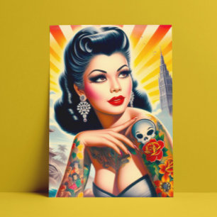 Hett Inked Women Vykort