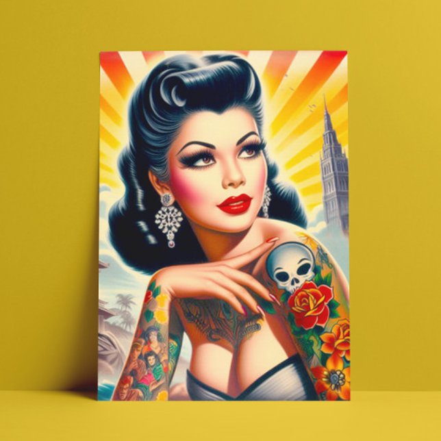 Hett Inked Women Vykort (Skapare uppladdad)