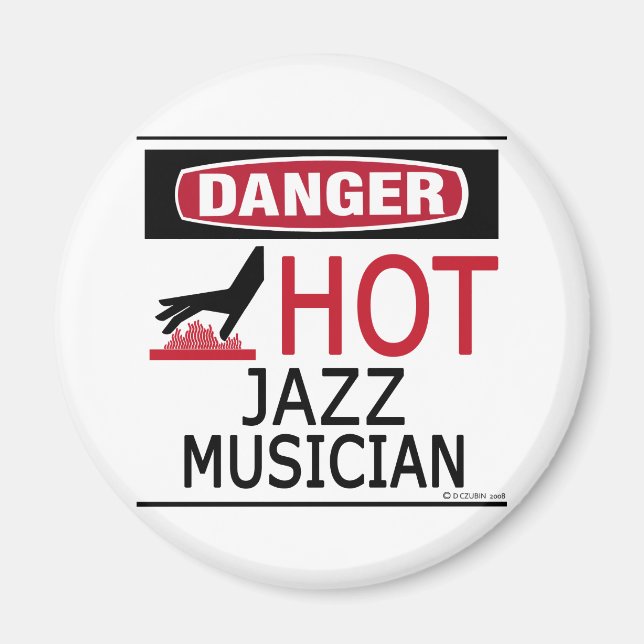 Hett Jazz Musician Magnet (Framsidan)