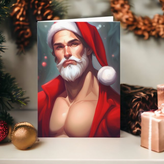 Hett jul Jultomten Kort (Hot Christmas Santa Claus Card from Ricaso. A sexy male Santa )