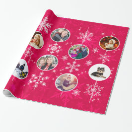 Hett julfamiljens fotnoter Snowflake Design Presentpapper