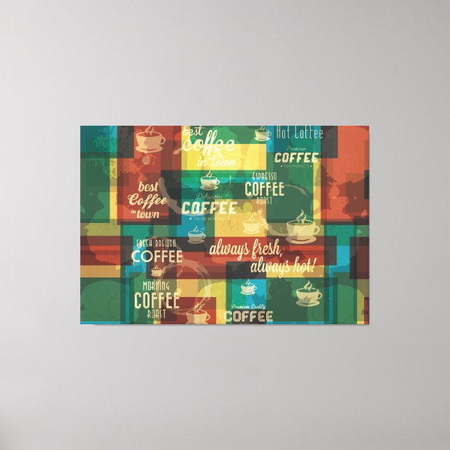 Hett kaffe canvastryck (Framsida)