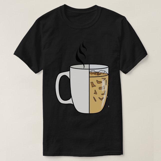 Hett kaffe kaffe t shirt (Design framsida)