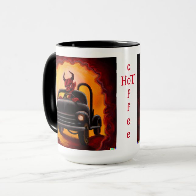 hett kaffe mugg (Framsida vänster)