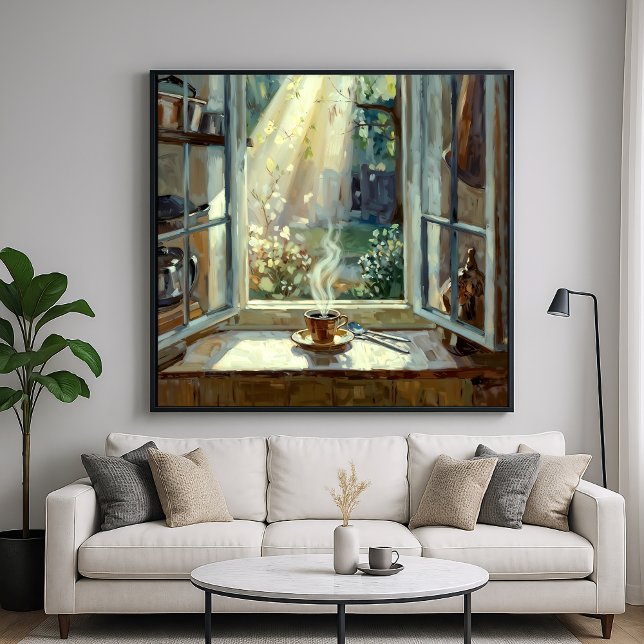 Hett Kaffe - Painterly Sill Life Art Stil Poster (Skapare uppladdad)