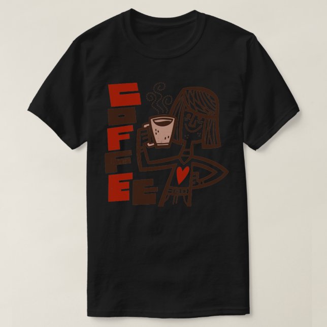 Hett kaffe t shirt (Design framsida)