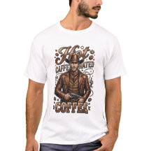 Hett Kaffeinerat Kaffe Retro Cowboy T-Shirt