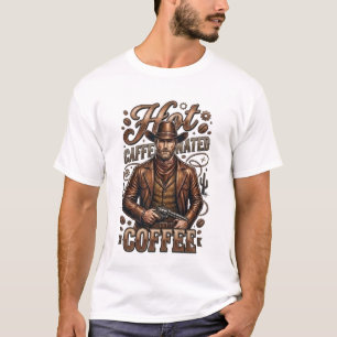 Hett Kaffeinerat Kaffe Retro Cowboy T-Shirt