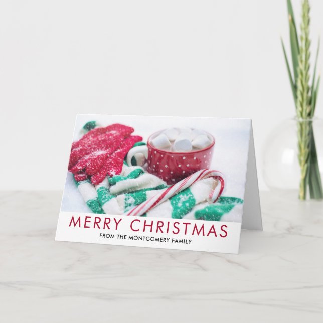 Hett Kakao | CANDY CANE | Srafjulen och Mitts jul Kort (Framsida)