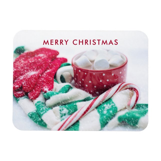 Hett Kakao | CANDY CANE | Srafjulen och Mitts jul Magnet (Horisontell)