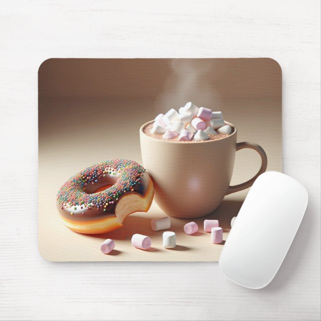 Hett Kakao med Donut Musmatta (Med mus)
