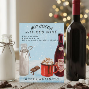 Hett Kakao med rött Vin Chocolate Recept Vykort