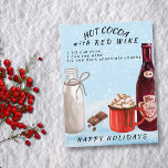 Hett Kakao med rött Vin Chocolate Recept Vykort<br><div class="desc">Den här designen kan vara personlig i det område som tillhandahålls genom att ändra fotot och/eller text. Du kan också anpassa den genom att klicka på Anpassa den här mallen och sedan välja klicka för att anpassa ytterligare alternativ och ta bort eller ändra färg i bakgrunden, lägga till text, ändra...</div>