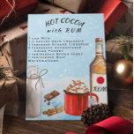 Hett Kakao med Rum Chocolate Recept Vykort<br><div class="desc">Den här designen kan vara personlig i det område som tillhandahålls genom att ändra fotot och/eller text. Du kan också anpassa den genom att klicka på Anpassa den här mallen och sedan välja klicka för att anpassa ytterligare alternativ och ta bort eller ändra färg i bakgrunden, lägga till text, ändra...</div>