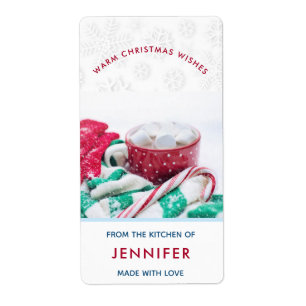 Hett Kakao och Candy cane-julköket Fraktsedel