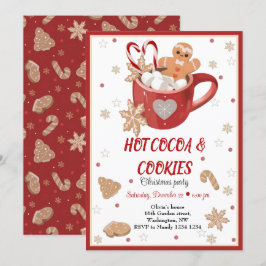 Hett Kakao- och cookie-inbjudan till julfest Inbjudningar