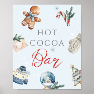 Hett Kakao Pub jul Vinterdagen första födelsedag Poster
