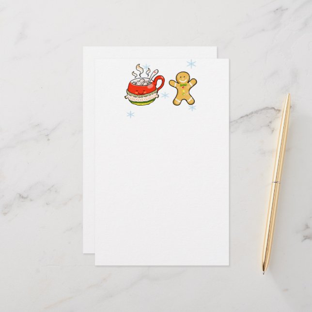 hett kakaodryck + pepparkaksgubbe brevpapper (Fram/Back In Situ)