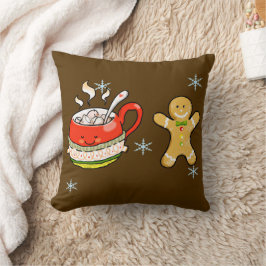 hett kakaodryck + pepparkaksgubbe kudde