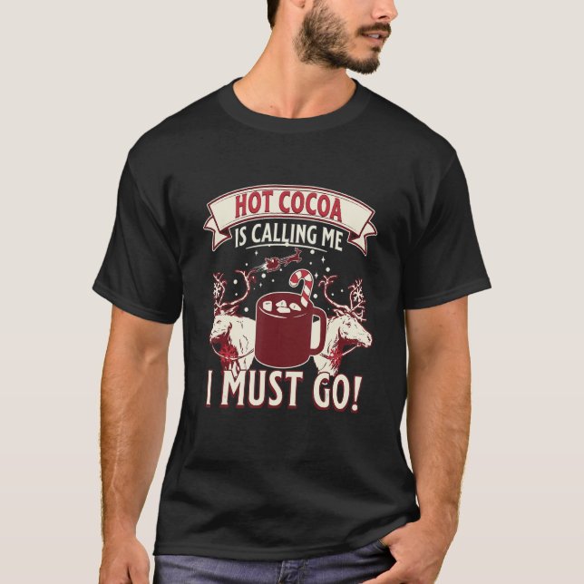 Hett Kakaokokoks Hett Chocolate kallar mig och jag T Shirt (Framsida)