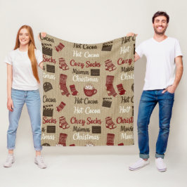Hett Kakaos Mysiga sockel och julfilm Varm Fleecefilt