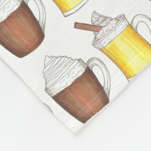Hett Kakaosmör Rum Egg Nog Winter Drinks Fleecefilt