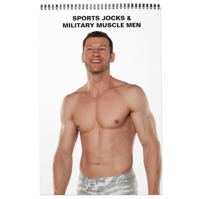 Hett Killar Sports Jocks Shirtless Milisation Musc Kalender (Omslag)