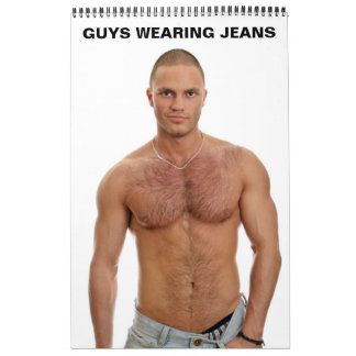 Hett Killar Wearing Jeans Sexy Shirtless Muscle Ma Kalender