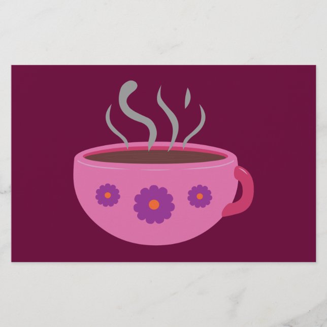 Hett Kopp i kaffe Brevpapper (Framsida)