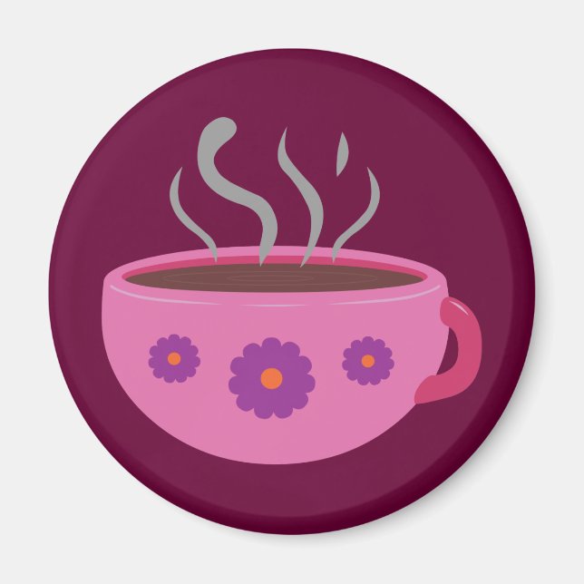 Hett Kopp i kaffe Magnet (Framsidan)
