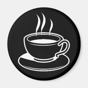 Hett Kopp i kaffe - svart Magnet