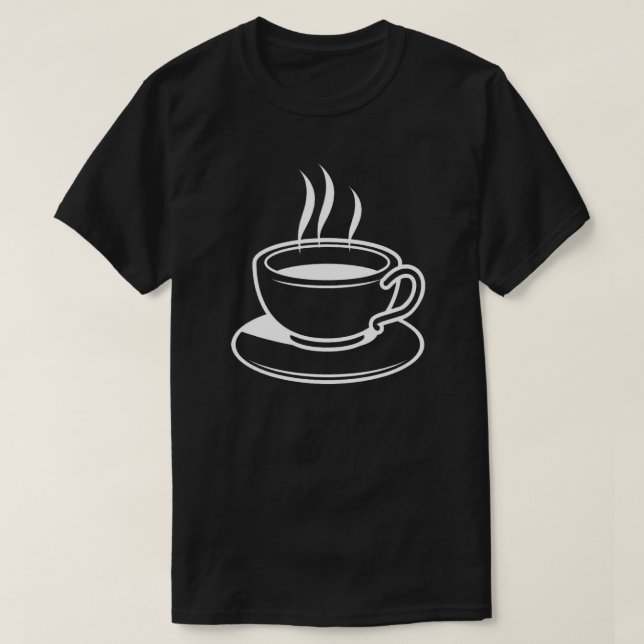 Hett Kopp i kaffe - svart T Shirt (Design framsida)