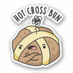 Hett Kor Bun Funny Food Pun Klistermärken