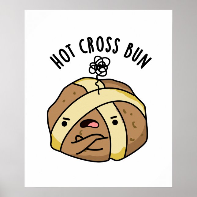 Hett Kor Bun Funny Food Pun Poster (Framsidan)