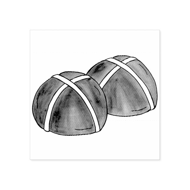 Hett Kor Bunden British Food Baking Pastry Bakery Stämpel (Tryck)