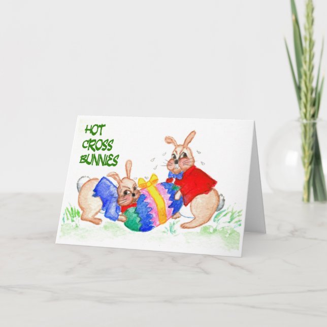 Hett Kor Bunnies Påsk Card Helgkort (Framsida)