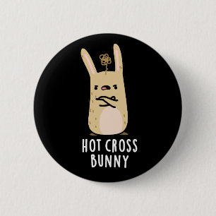 Hett Kor Bunny Arg Rabbit Pun Mörk BG Knapp