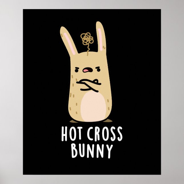 Hett Kor Bunny Arg Rabbit Pun Mörk BG Poster (Framsidan)