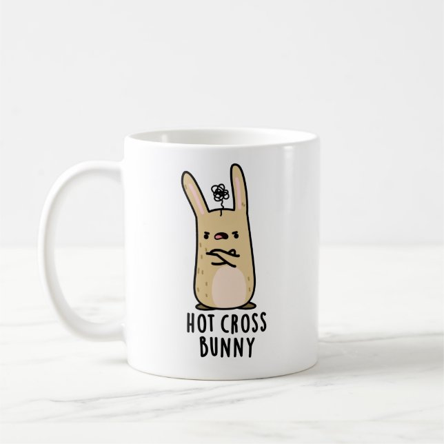 Hett Kor Bunny Funny Arg Rabbit Pun Kaffemugg (Vänster)