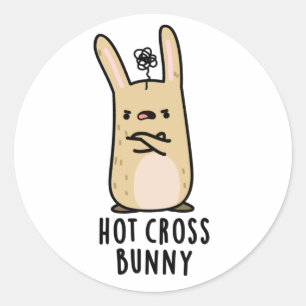 Hett Kor Bunny Funny Arg Rabbit Pun Runt Klistermärke