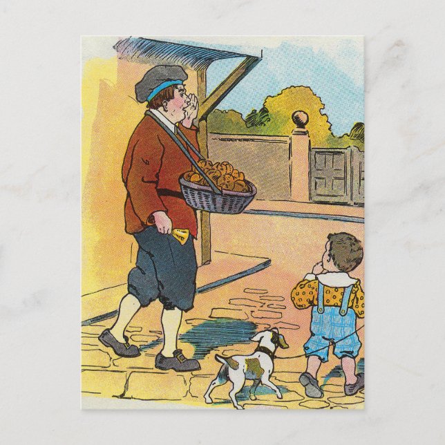Hett-kor Buns, Mor Goose Nursery Rhyme Bild Vykort (Framsida)