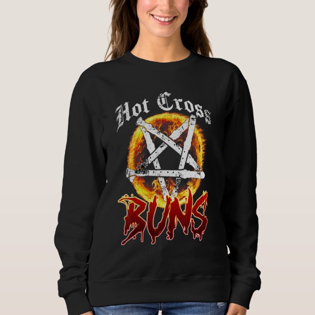 Hett Kor Buns Retro Fire Graphic T Shirt (Framsida)