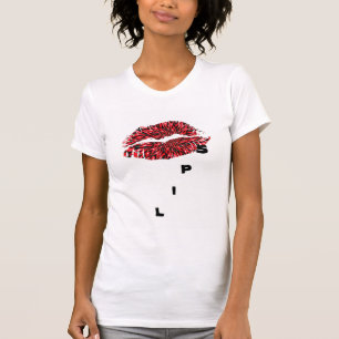 Hett Läppar Dam AA-Sleeve T-shirt