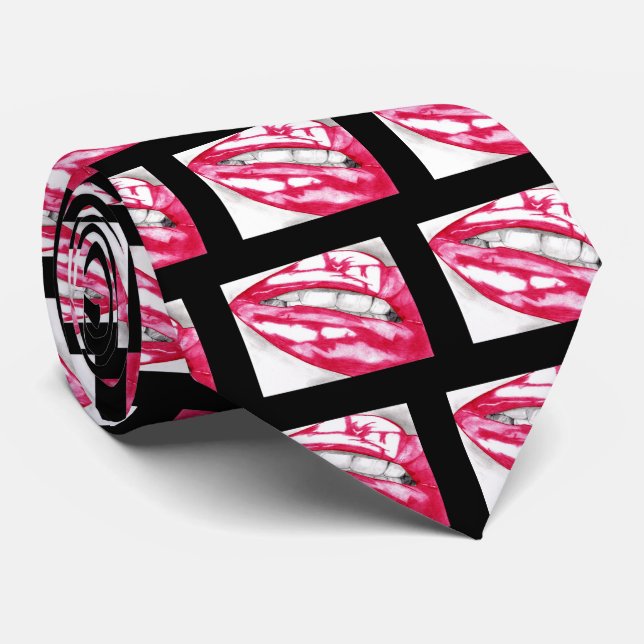 Hett Läppar Fuschia/Black Slips (Rullad)