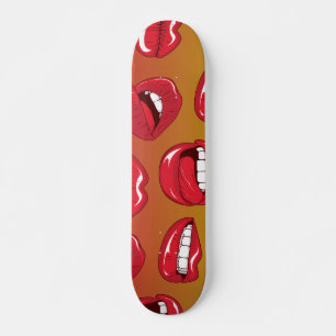 Hett Läppar Mini Skateboard Bräda 18,5 Cm