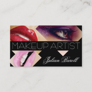 Hett Läppar Öga Makeup Artist Beauty Affärskort Visitkort