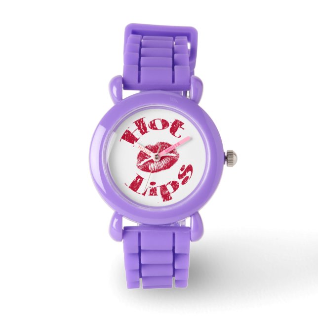 Hett Läppar, Röda Läppar Armbandsur (Framsida)