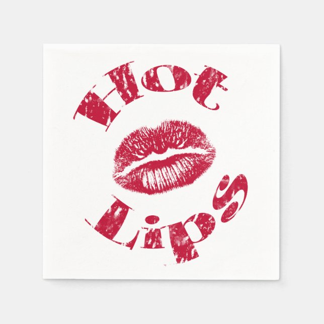 Hett Läppar, Röda Läppar Pappersservett (Framsidan)
