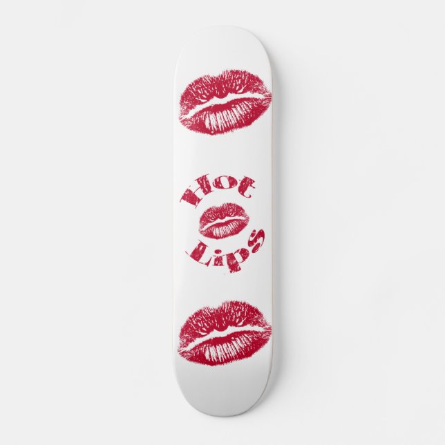 Hett Läppar, Röda Läpparna Old School Skateboard Bräda 18 Cm (Framsida)